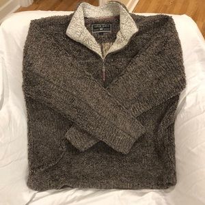 True Grit furry sherpa pullover
